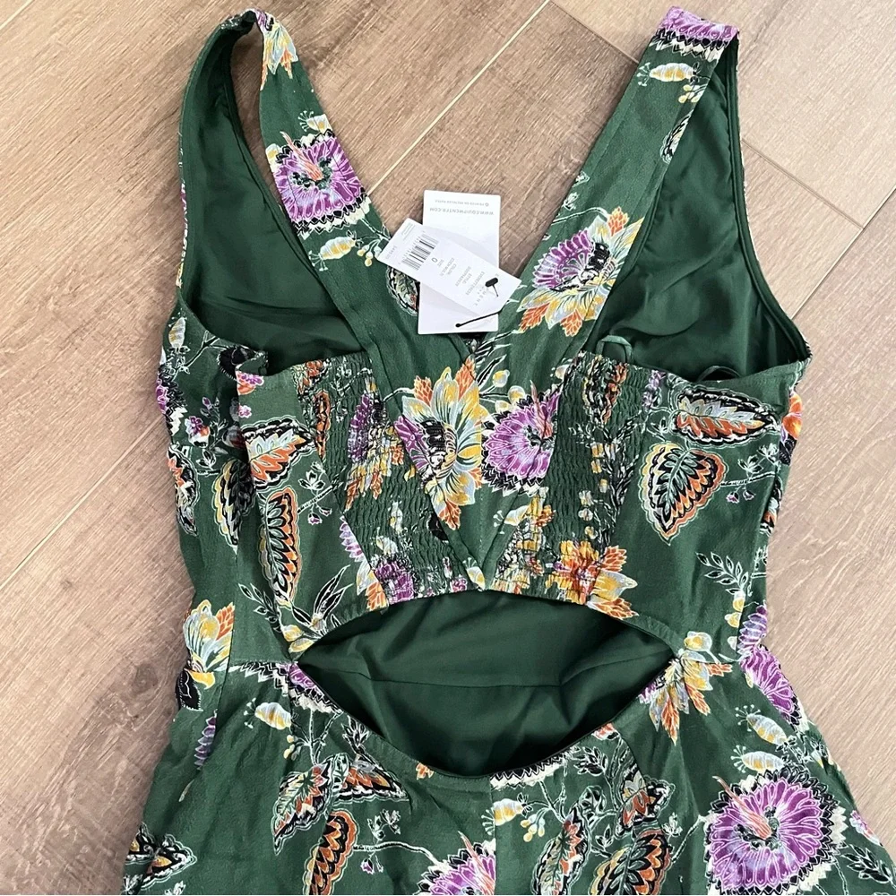 Equipment Femme Everett Eden Multi Floral Sleeveles Scoop Maxi Dress Green 0 NEW - Picture 13 of 15